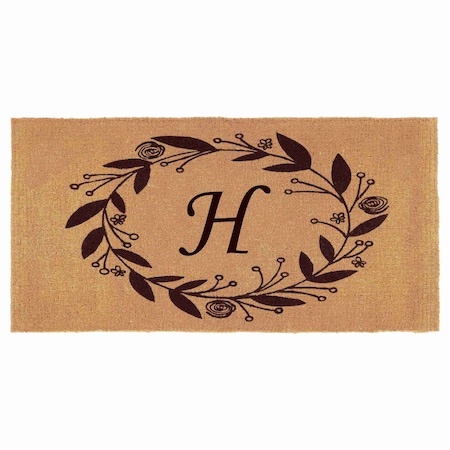 Calloway Mills Monogram Door Mat, Coir, Black, Natural, 36 in W x 72 in L 103363672H